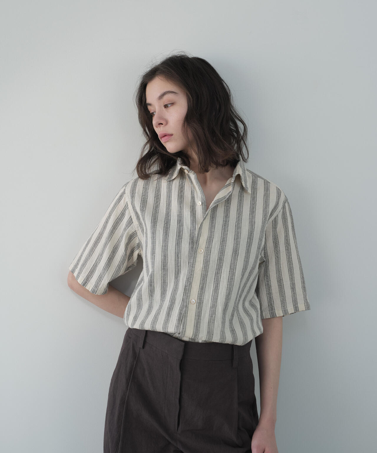 別注]blurhms / COTTON LINEN HALF-SLEEVE SHIRT | THE LIBRARY（ザ