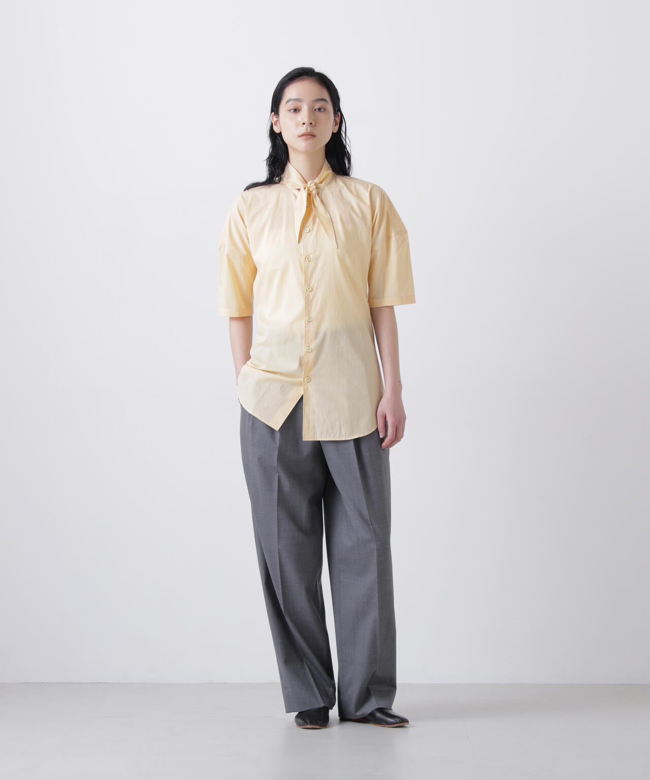 LEMAIRE / SHORT SLEEVE SHIRT WITH FOULARD | THE LIBRARY（ザ ライブ