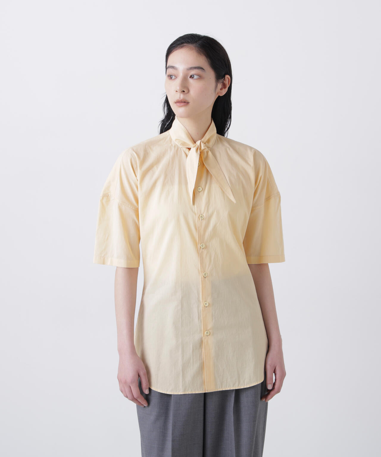 LEMAIRE / SHORT SLEEVE SHIRT WITH FOULARD | THE LIBRARY（ザ ライブ