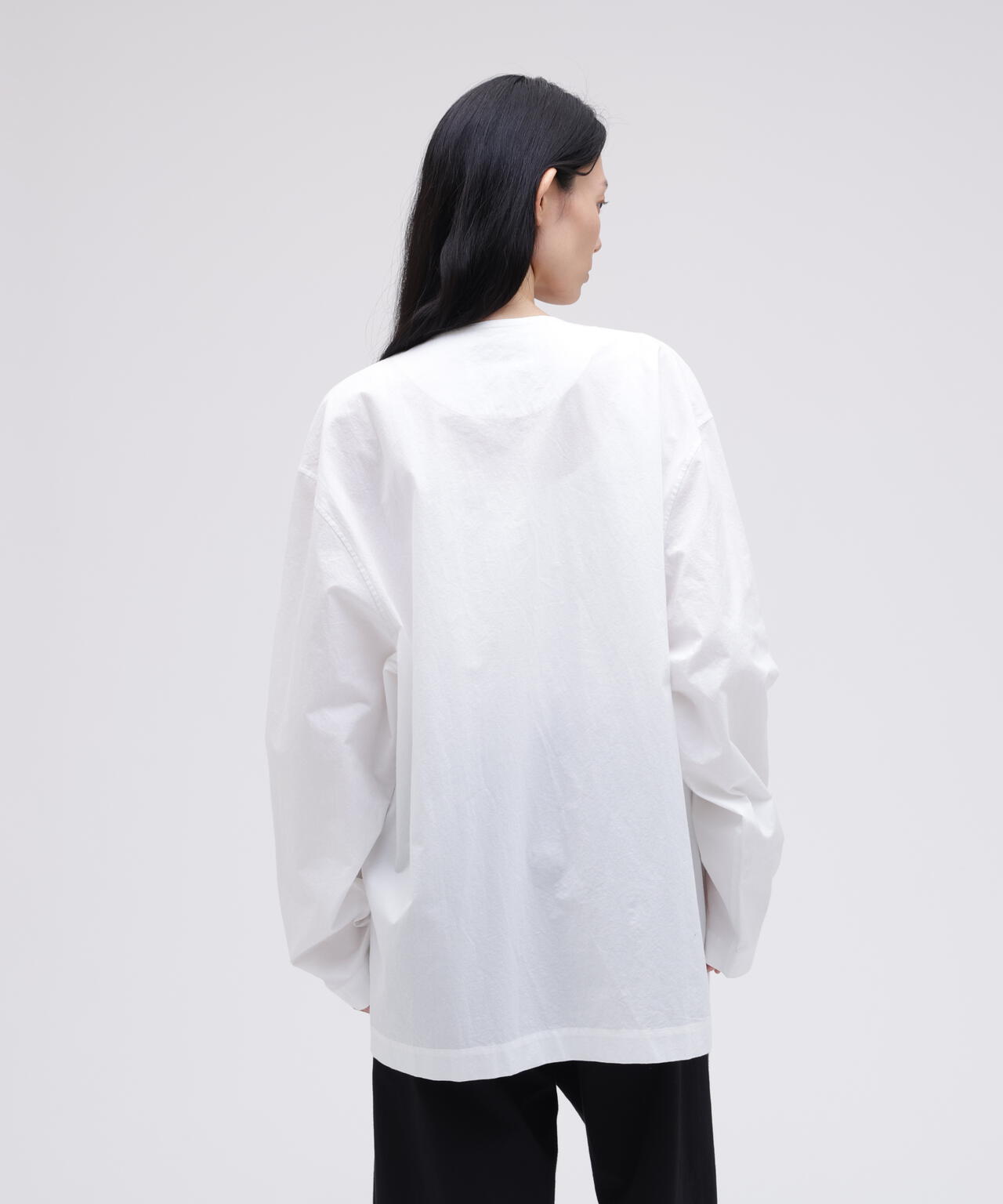 STUDIO NICHOLSON / TYPEWRITER COTTON OVERSHIRT WITH PATCH POCKETS