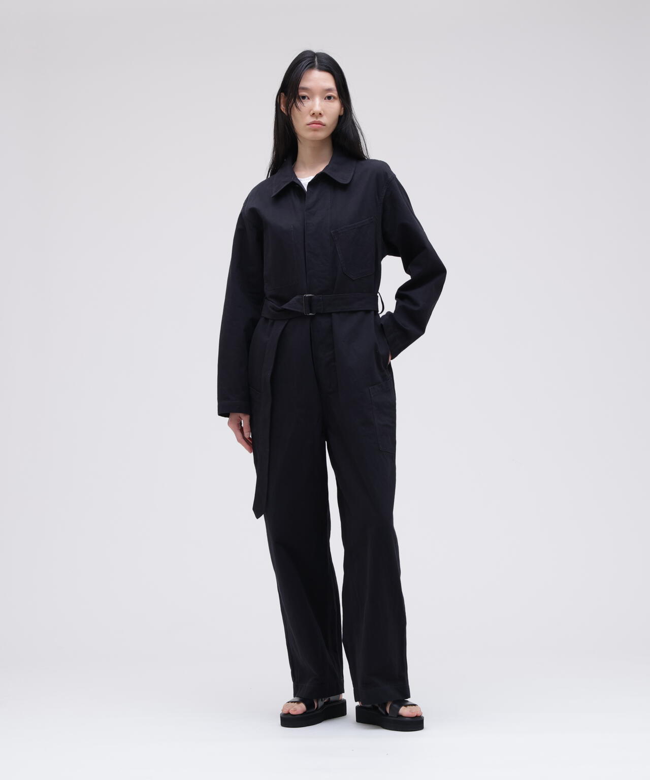blurhms / HARD TWIST GABARDINE JUMP SUIT | THE LIBRARY（ザ ライブ