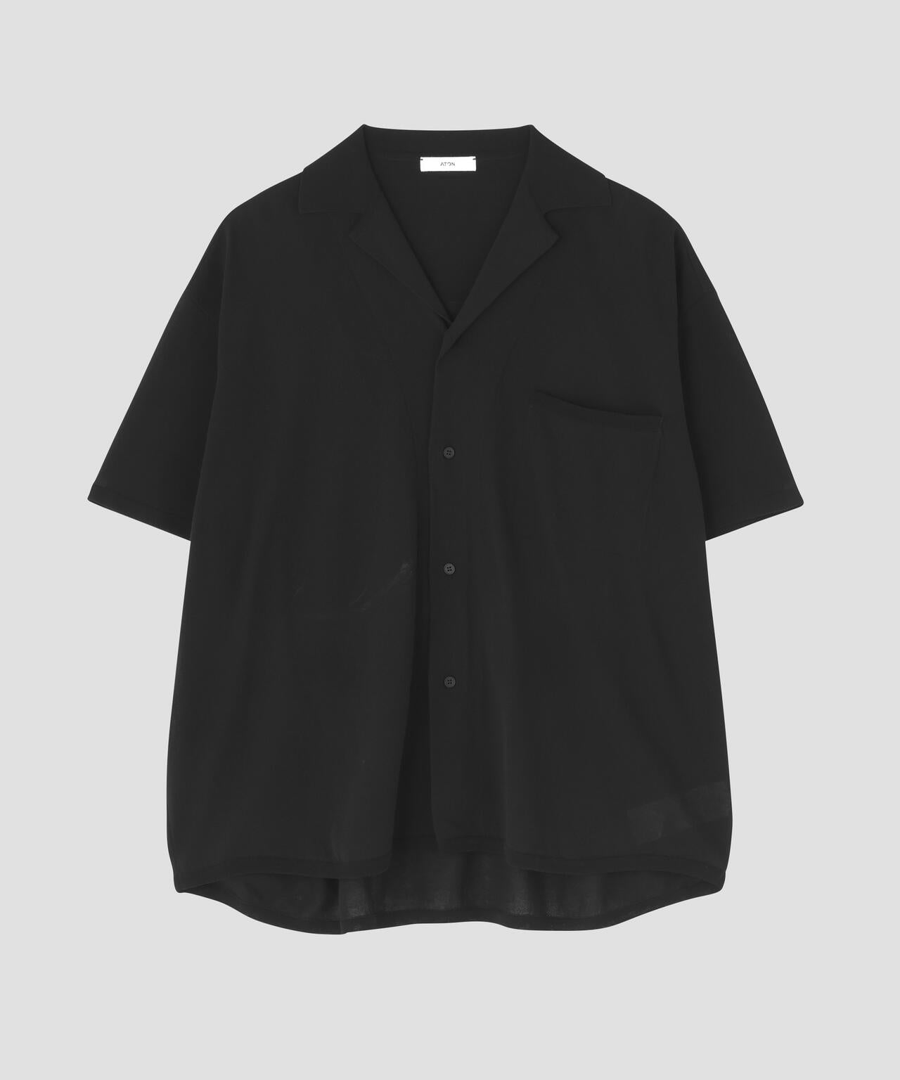 ATON / HIGH TWIST COTTON KNIT SHIRT