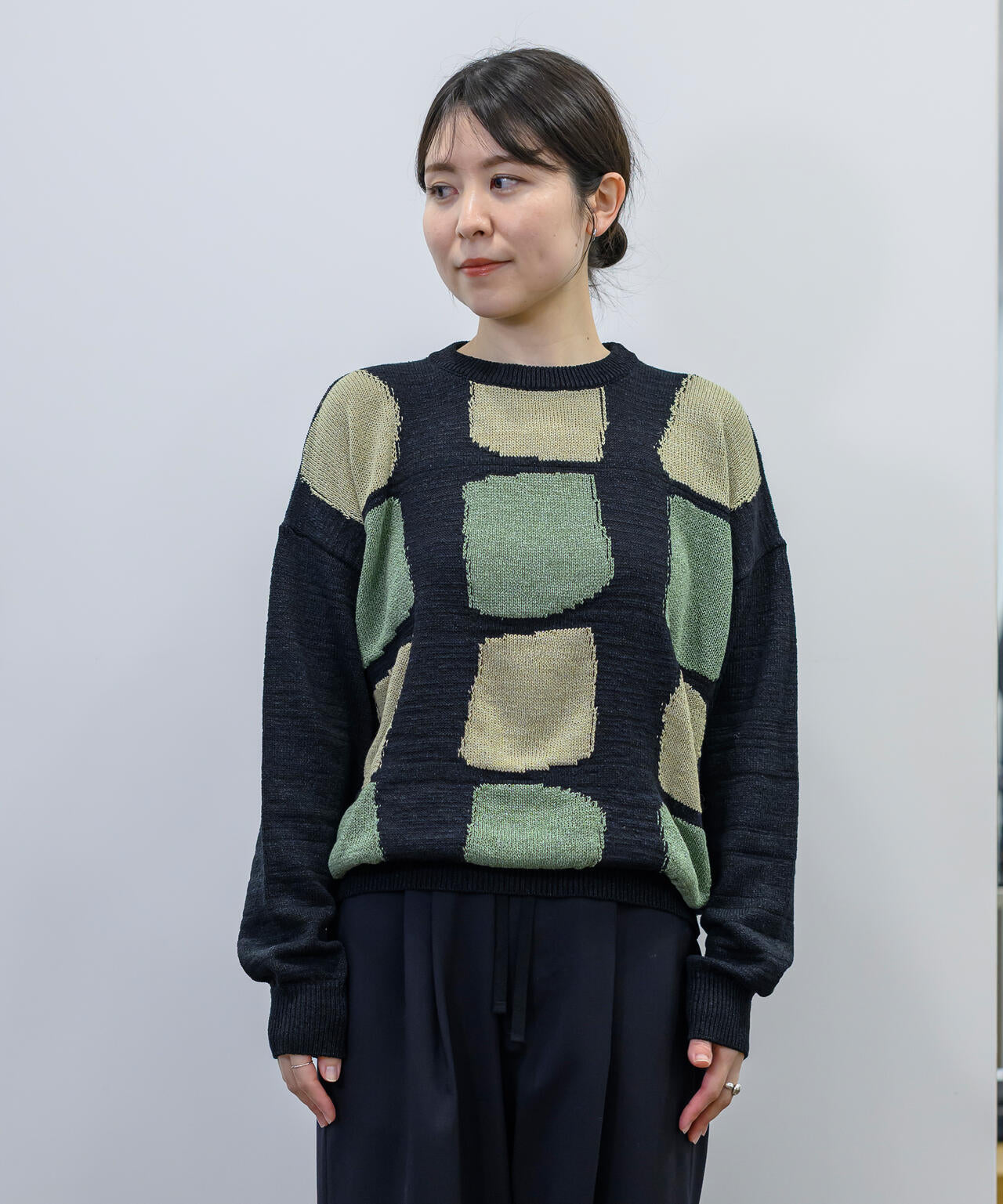 【新品】クリスタセヤ WASHI PAPER 1 YARN SWAETER Cristaseya / WASHI PAPER PATCHWORK SWEATER | THE LIBRARY（ザ