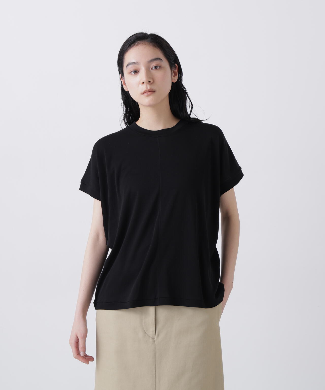 【ATON】COTTON TWILL OVERSISED SHIRT ATON / COTTON LINEN FRAISE OVERSIZED T-SHIRT | THE LIBRARY（ザ