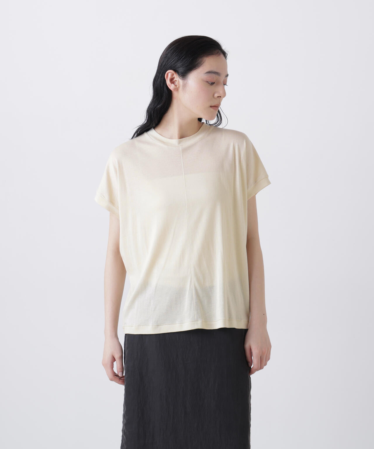 ATON / COTTON LINEN FRAISE OVERSIZED T-SHIRT | THE LIBRARY（ザ