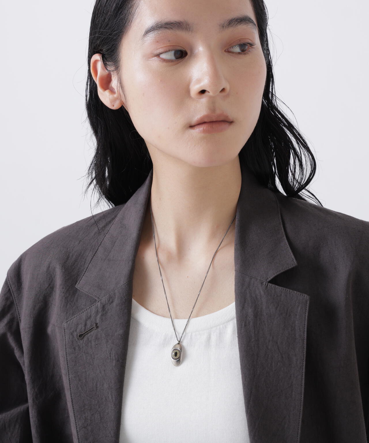 LEMAIRE / CAT EYE PENDANT NECKLACE