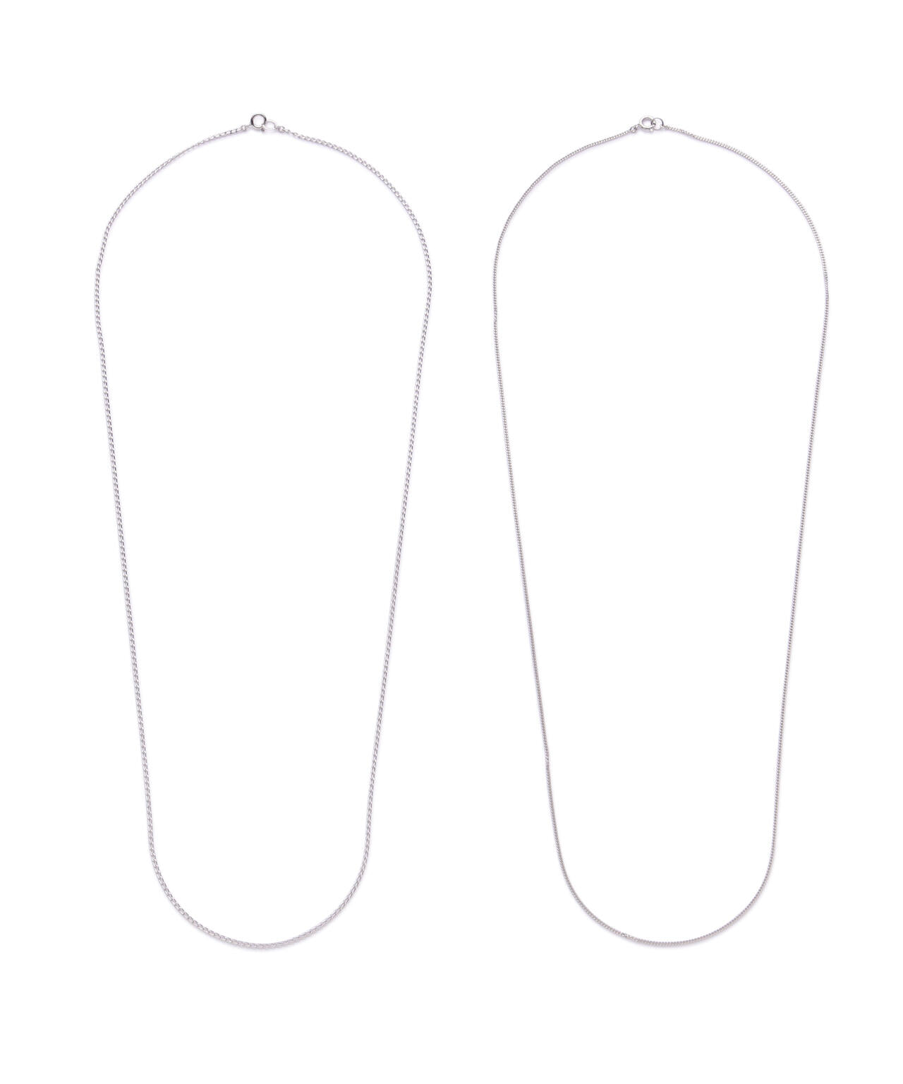 MARIHA / Silent Rain ネックレス2連(カーブ×ロングカーブ) SV(RDC) 60cm