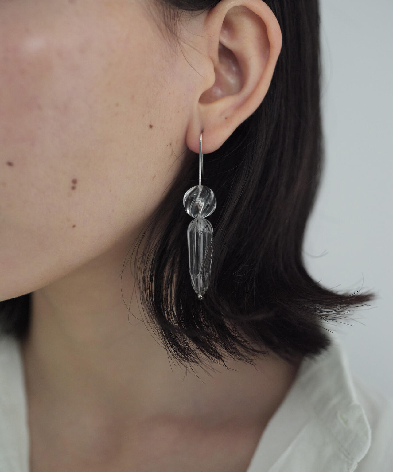 R.ALAGAN / HISHI DROP EARRINGS / CLEAR | THE LIBRARY（ザ ライブ