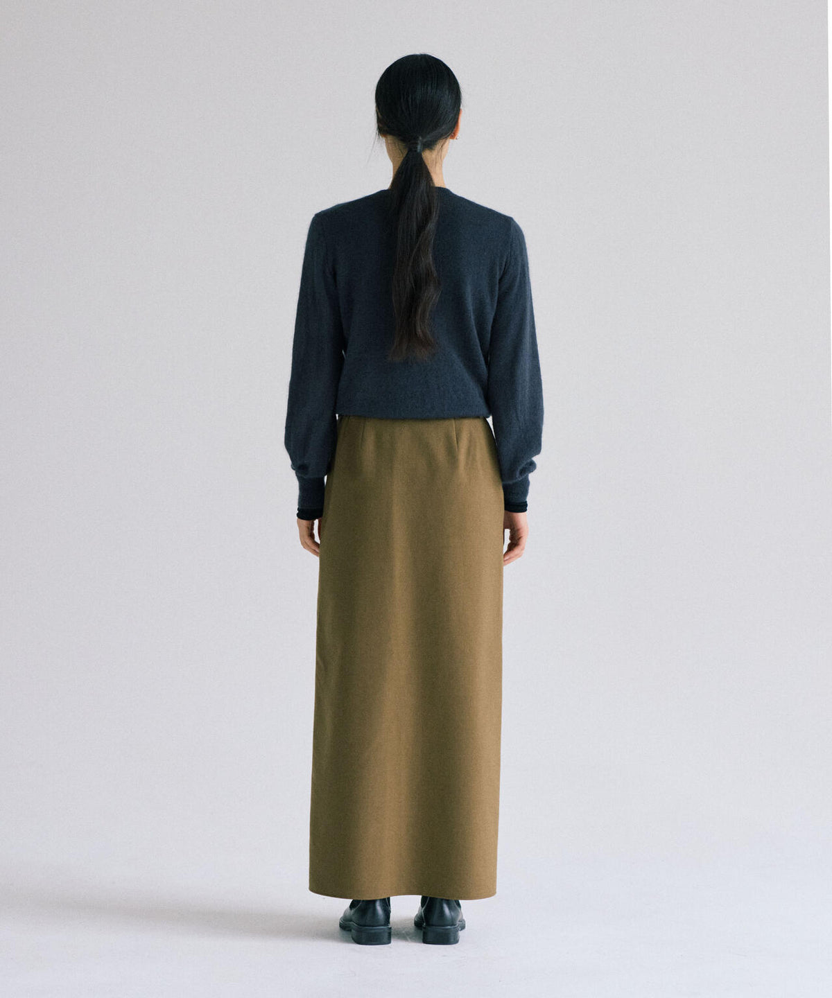 blurhms / WOOL GABARDINE WRAP BELTED SKIRT