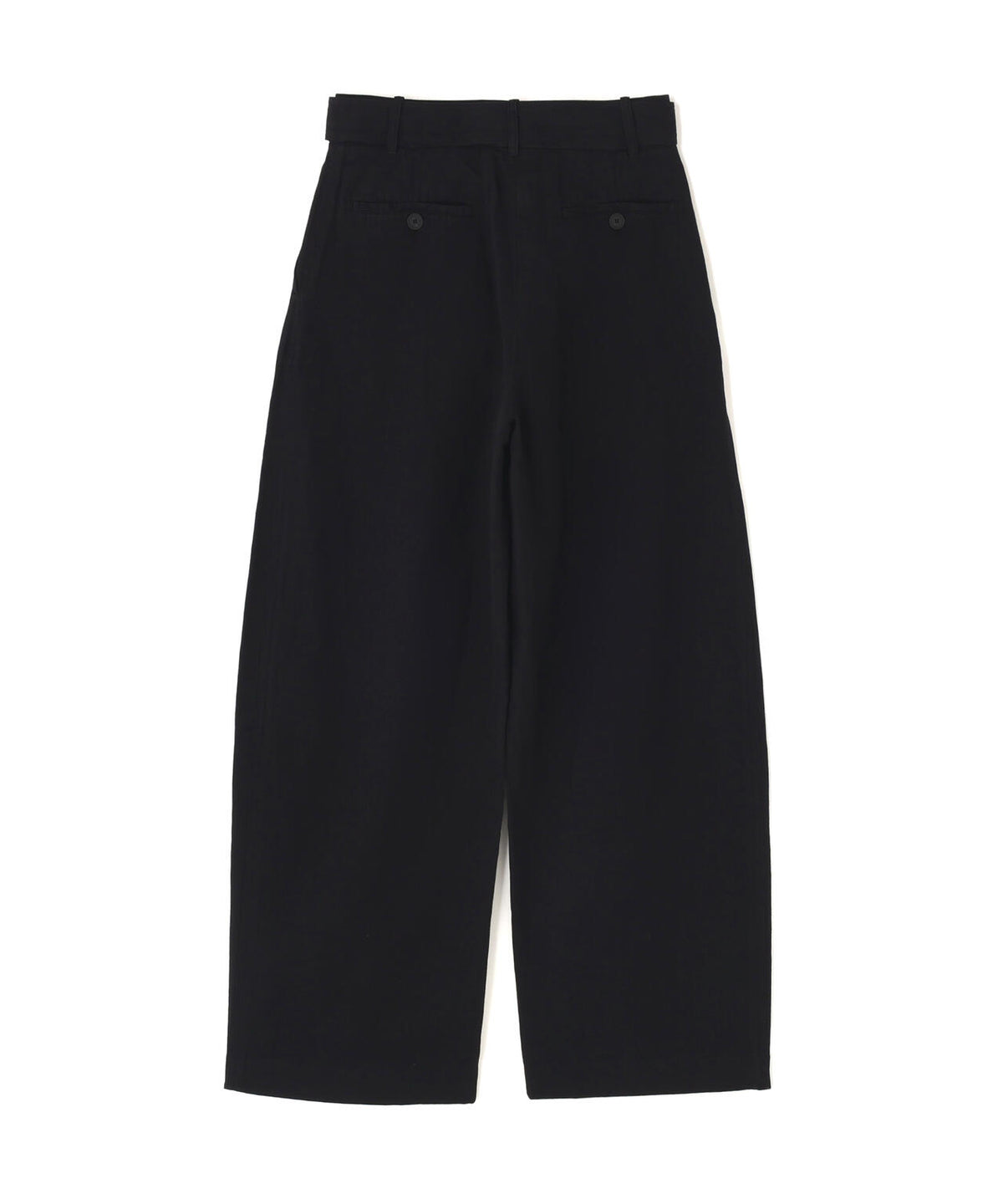 STUDIO NICHOLSON / GARMENT DYED LINEN BELTED ROUND LEG PANT WOMEN