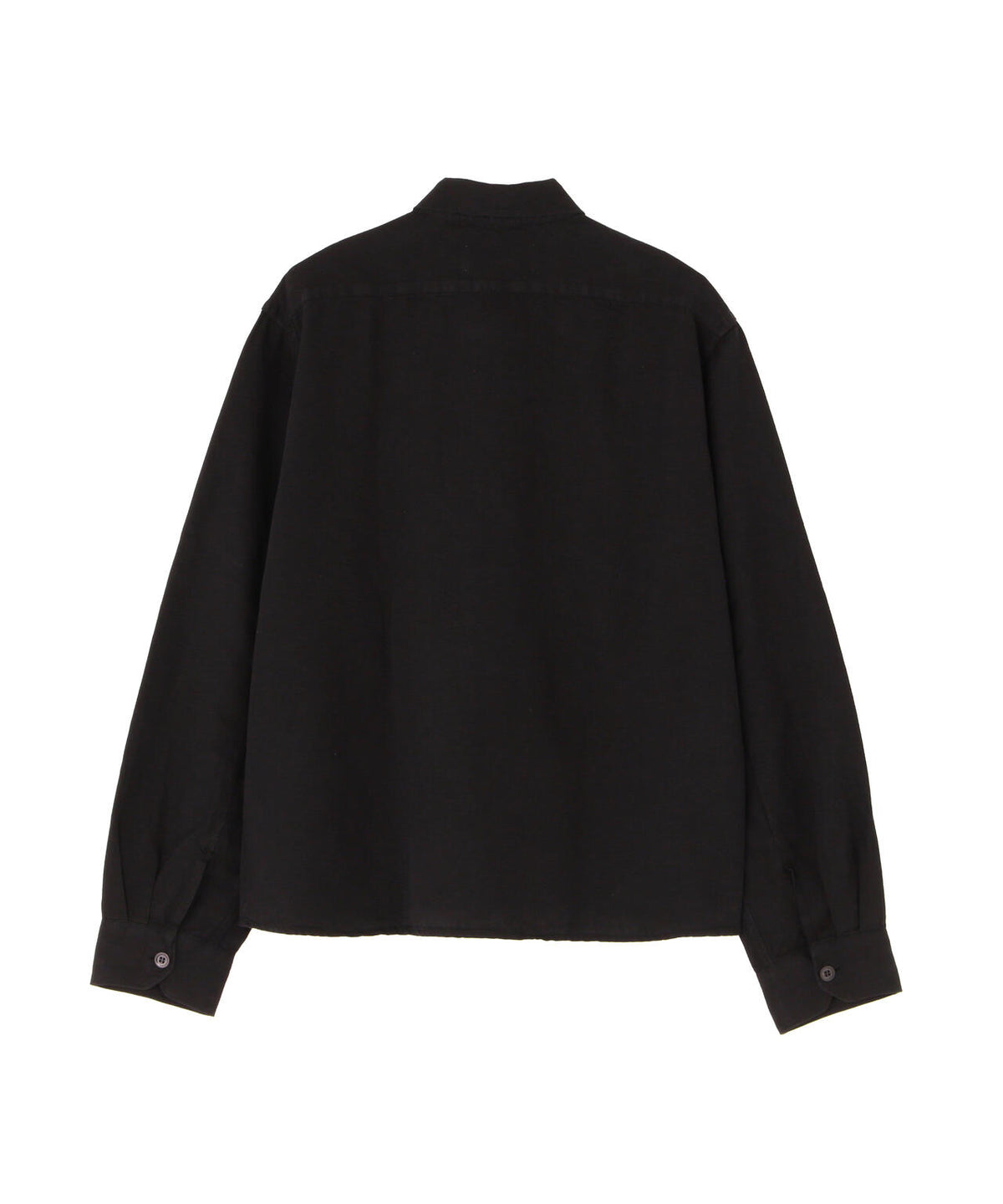 STUDIO NICHOLSON / GARMENT DYED LINEN CASUAL LONG SLEEVE SHIRT