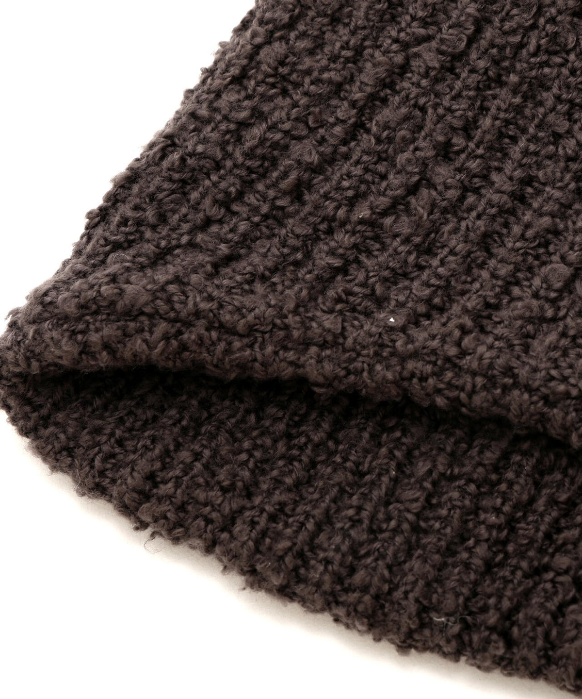 KIJIMA TAKAYUKI / [UNISEX] COTTON BOUCLE BACK LONG BEANIE