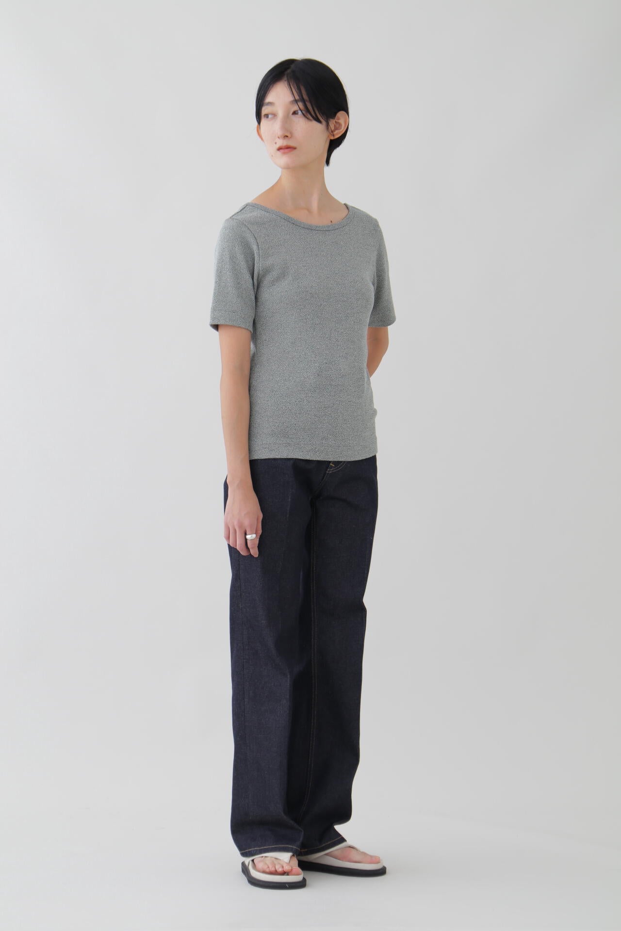 YLEVE / HIGH TWIST BOUCLE JERSEY P/O