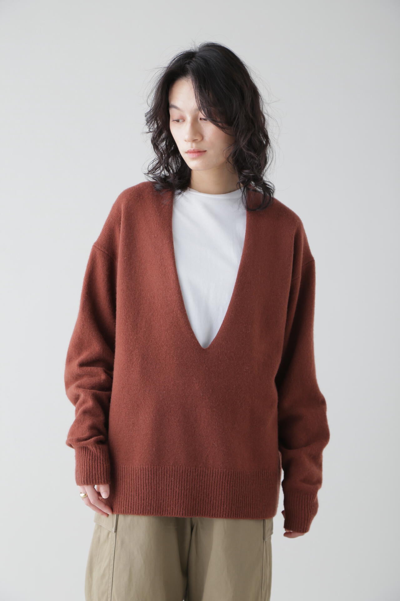 イレーヴ　YLÈVE / WOOL MILLED KN P/O ULTRAFINE MERINO MILLED WOOL KN