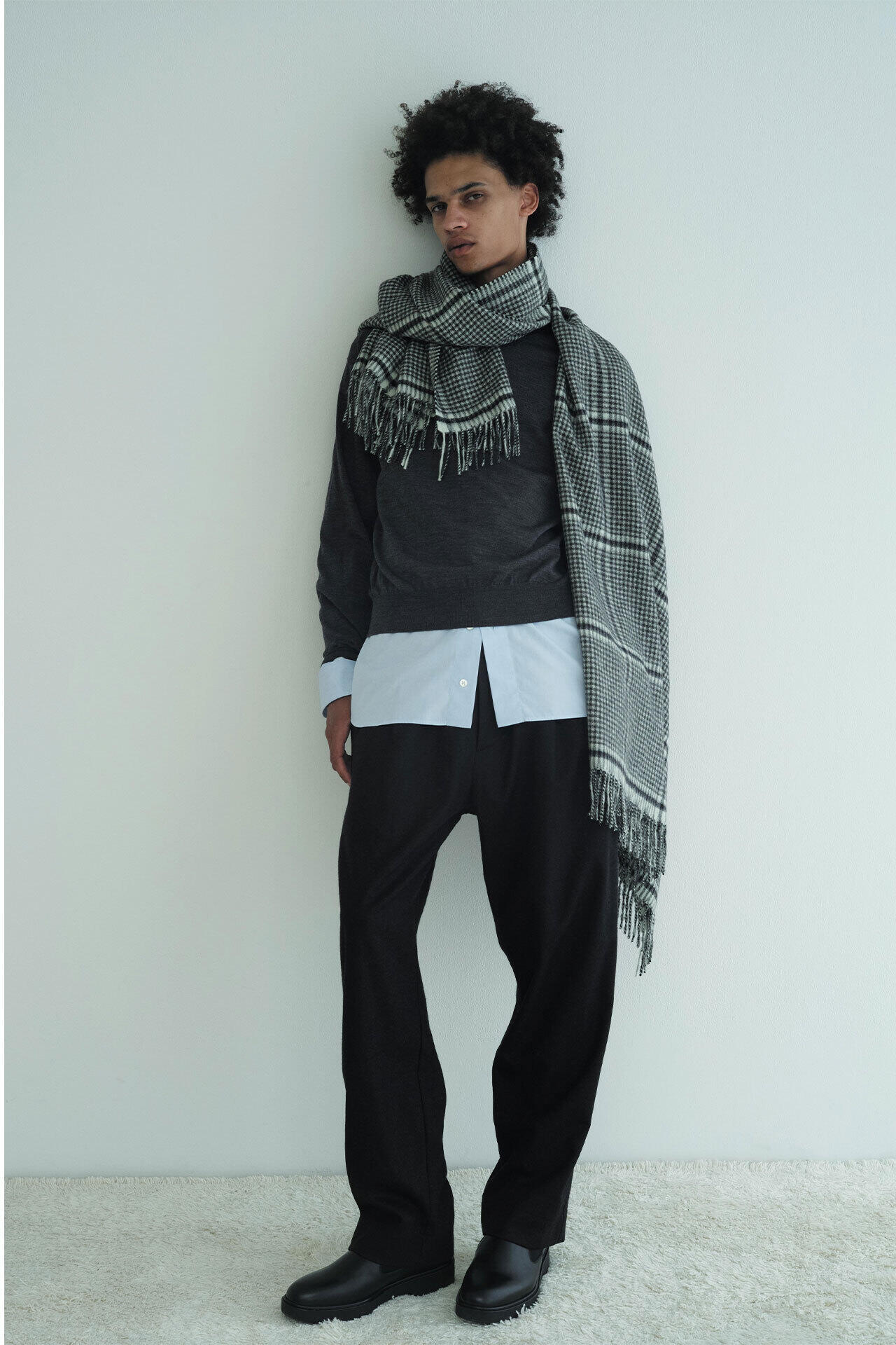 YLEVE × THE INOUE BROTHERS / DOUBLE FACE BRUSHED STOLE | YLÈVE