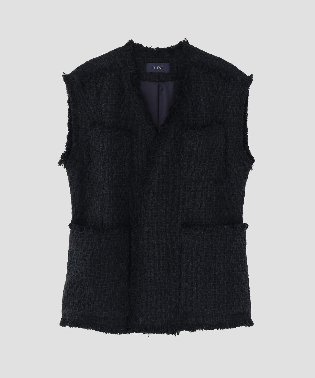 YLEVE / COTTON LINEN TWEED NO SLEEVE JACKET | YLÈVE（イレーヴ