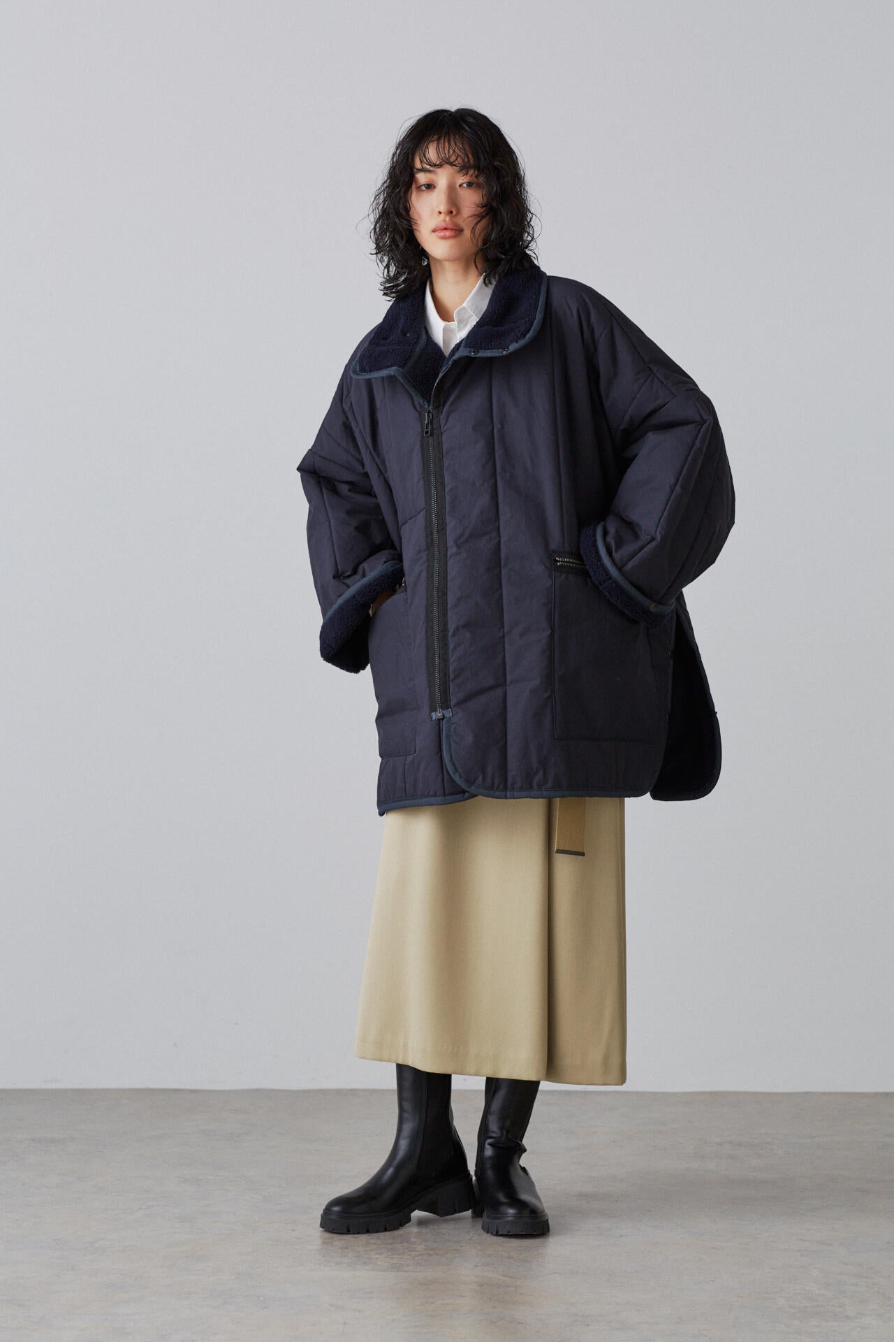 LAVENHAM × YLÈVE / PONCHO JACKET