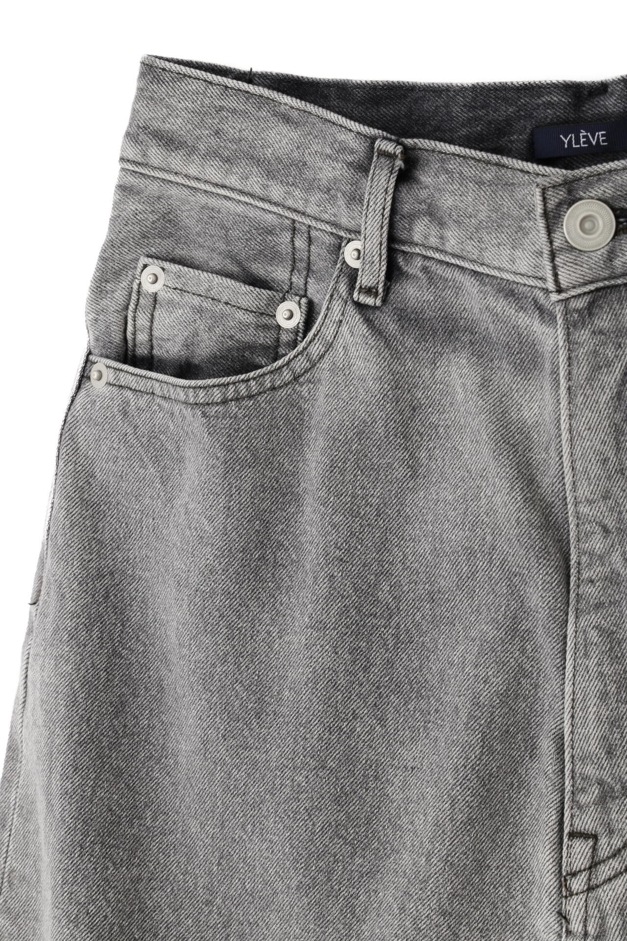 YLEVE / 13.5oz DENIM HIGH WAIST WIDE FADE