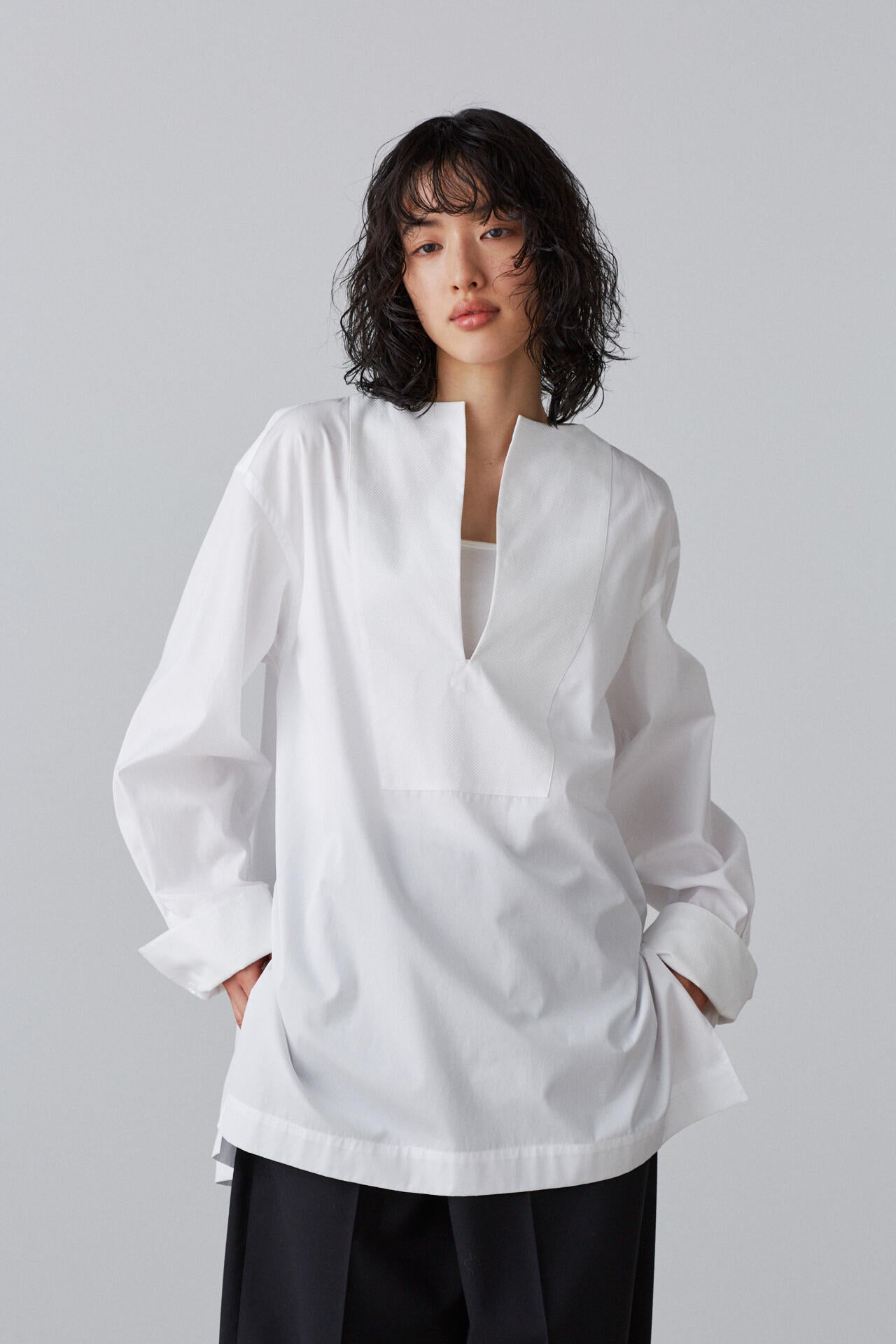 BOURRIENNE × YLEVE / SUPIMA COTTON TYPEWRITER LONG SH / KAN
