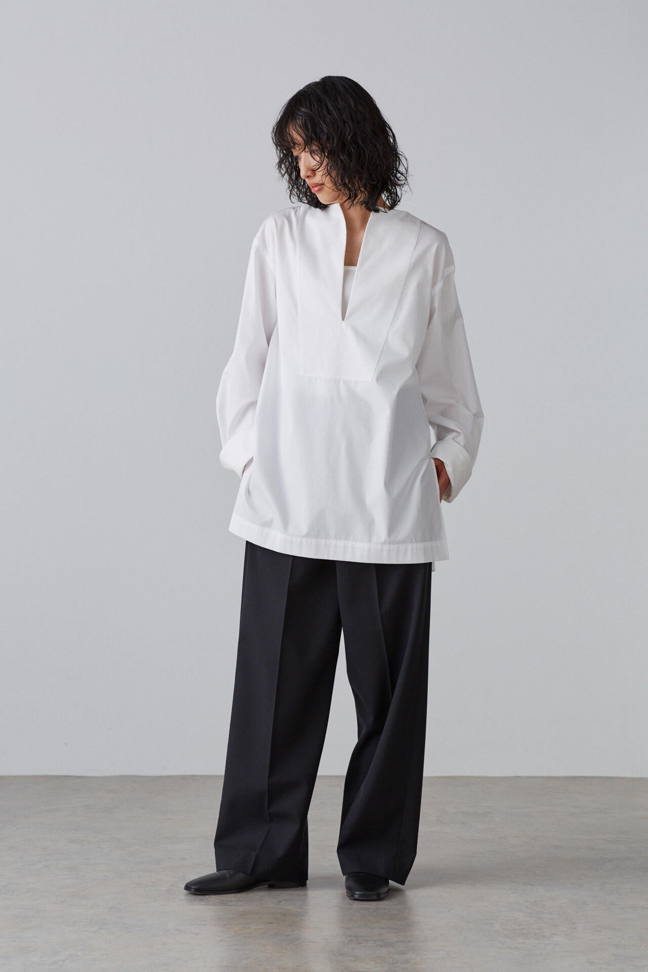 BOURRIENNE × YLEVE / SUPIMA COTTON TYPEWRITER LONG SH / KAN