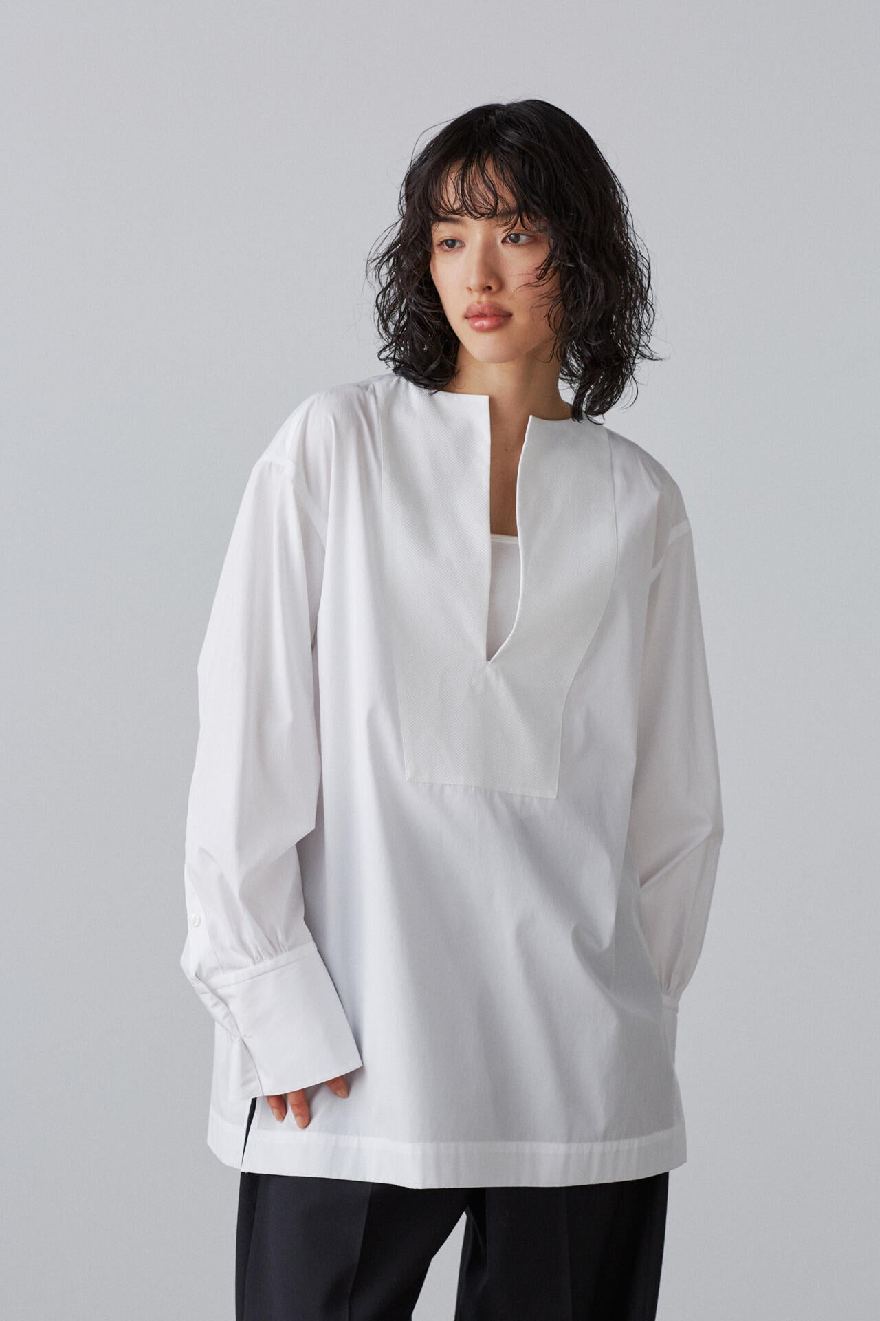 BOURRIENNE × YLEVE / SUPIMA COTTON TYPEWRITER LONG SH / KAN
