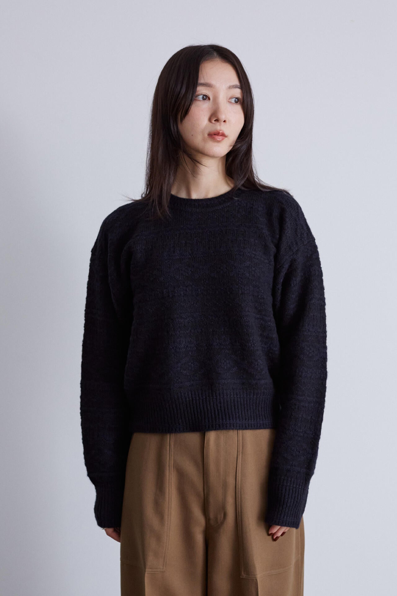 YLÈVE / ORGANIC WOOL SUPER FINE ALPACA PATTERN KN | YLÈVE