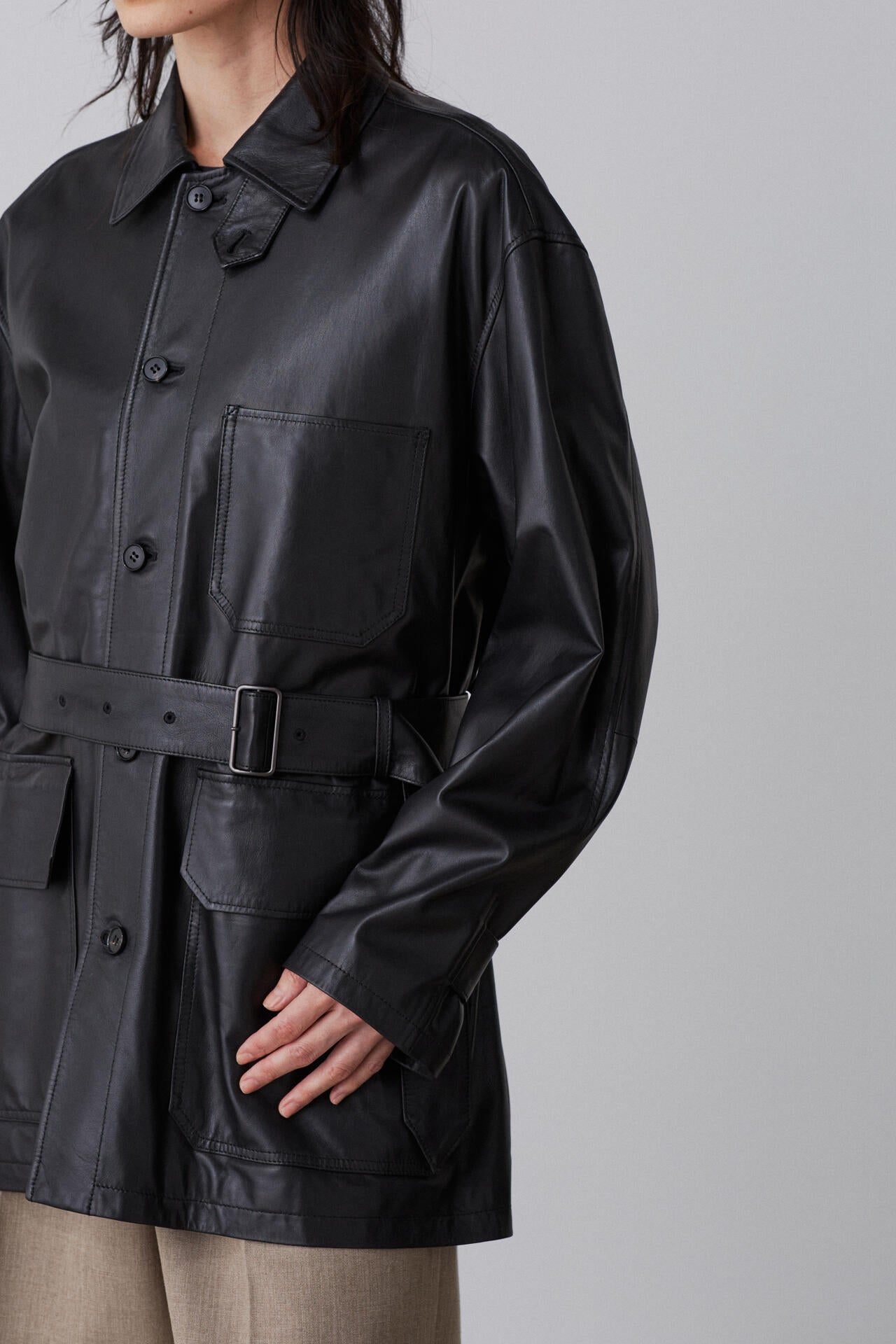 YLÈVE / GLOVE SHEEP LEATHER COVERALL JACKET | YLÈVE（イレーヴ