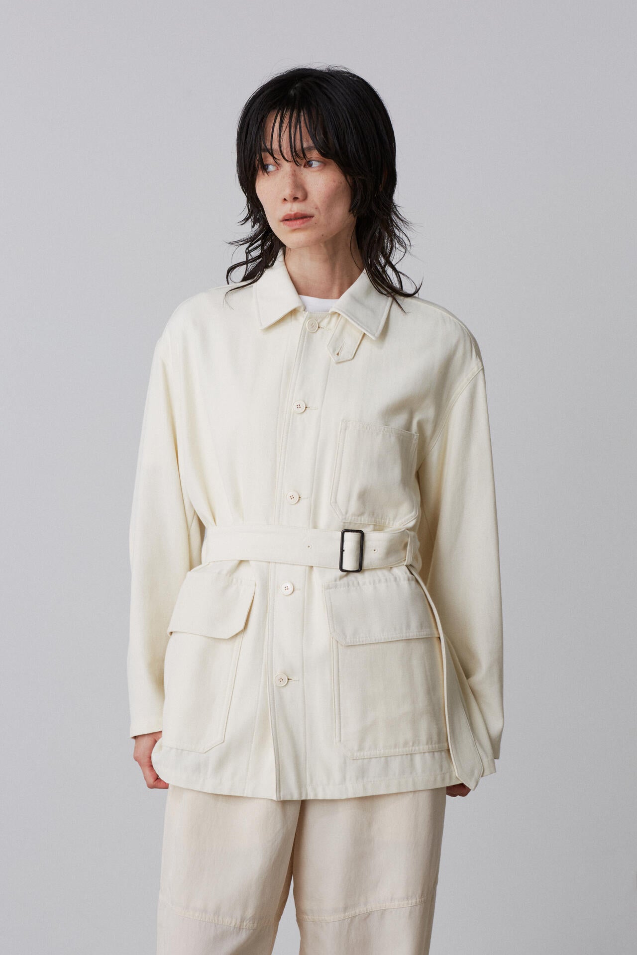YLEVE / VISCOSE COTTON COVERALL JACKET