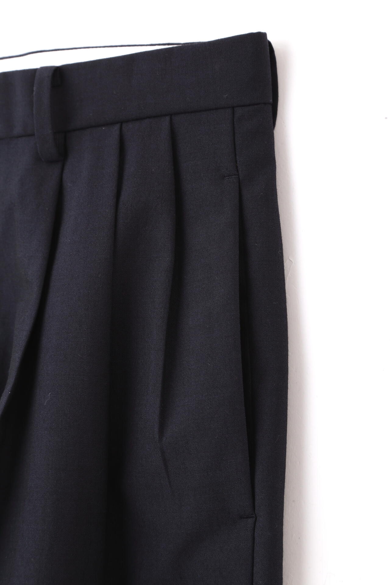 YLEVE / WOOL CHAMBRAY TROUSERS