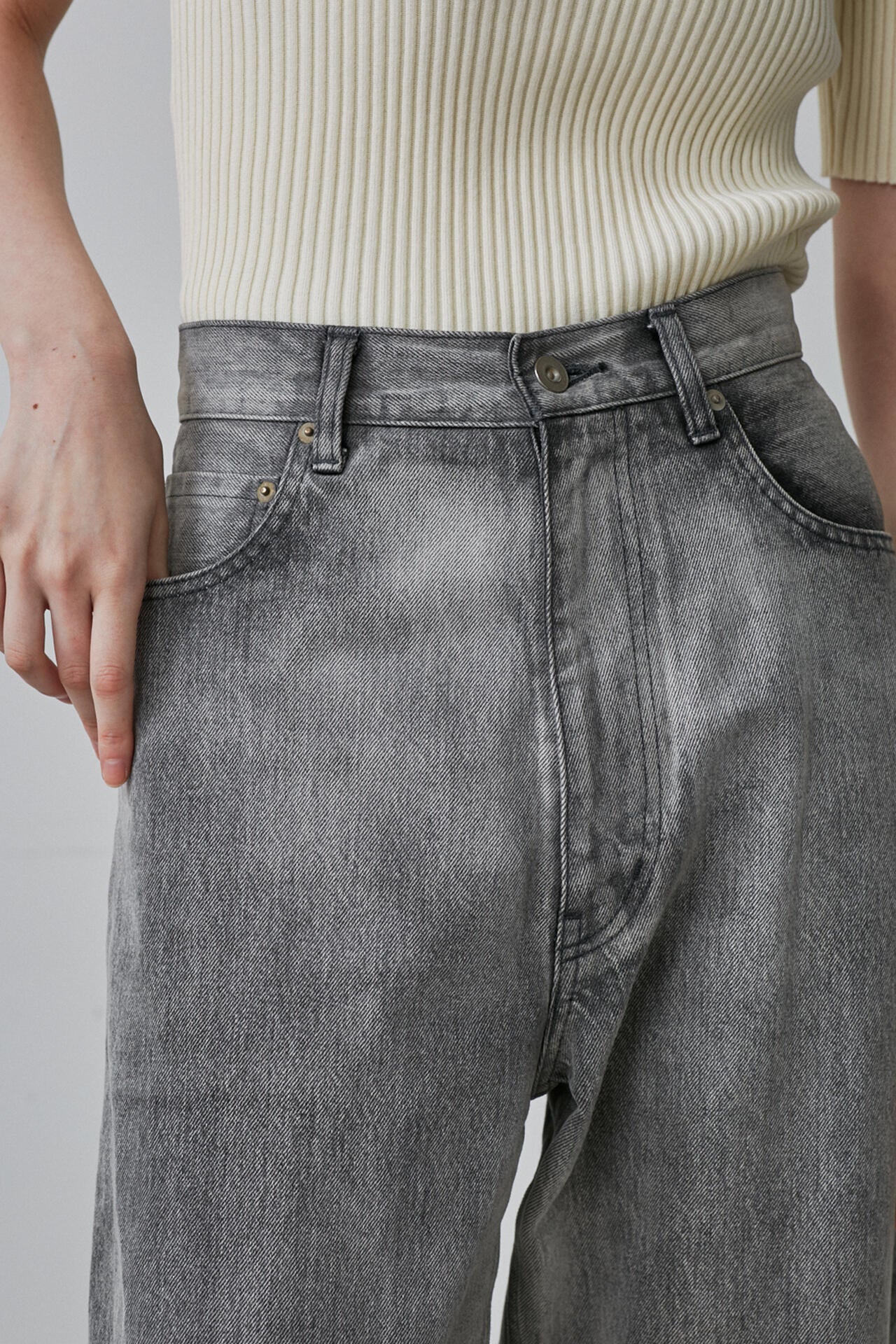 YLÈVE / 13.5oz DENIM BAGGY FADE