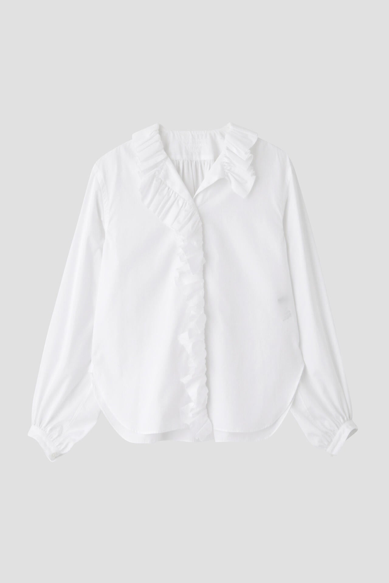 YLÈVE / BOURRIENNE COTTON TYPEWRITER RUFFLE BLOUSE | YLÈVE 