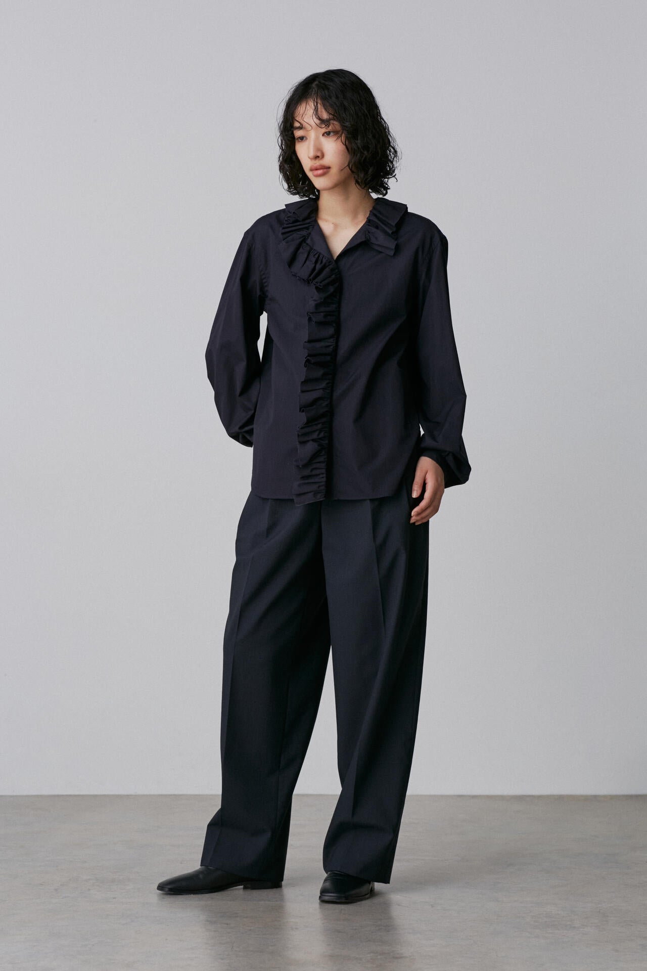 YLÈVE / BOURRIENNE COTTON TYPEWRITER RUFFLE BLOUSE | YLÈVE 
