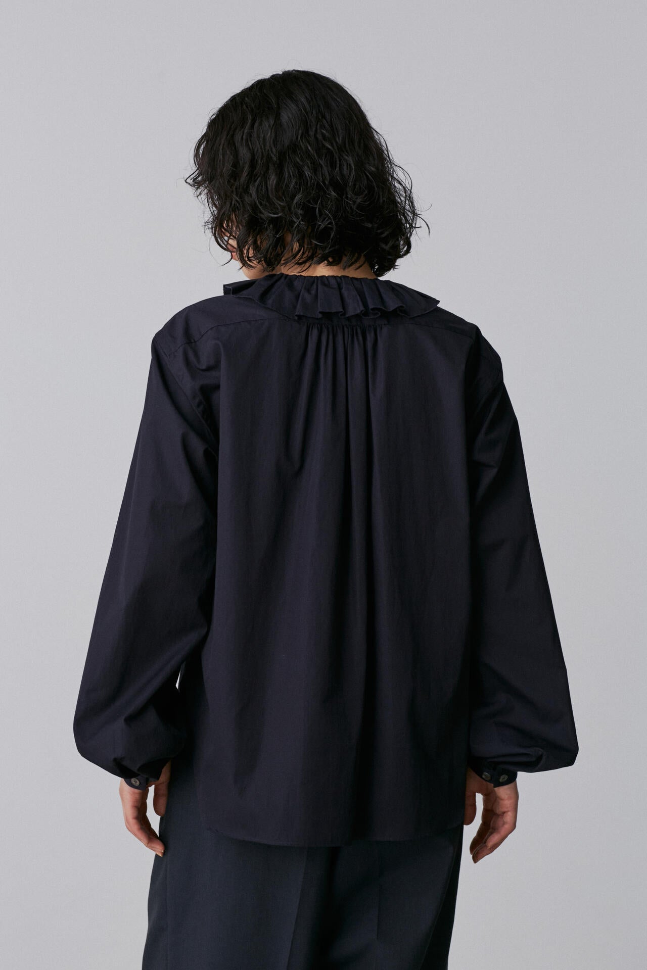 YLÈVE / BOURRIENNE COTTON TYPEWRITER RUFFLE BLOUSE | YLÈVE 