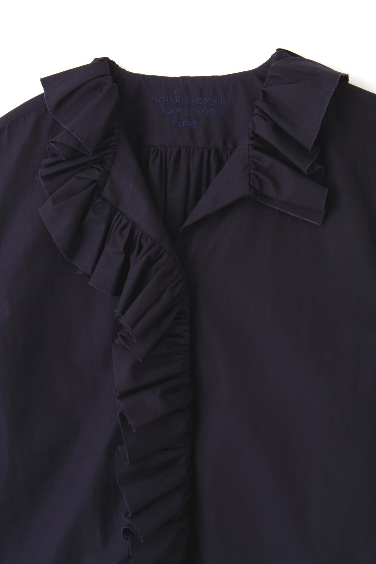 YLÈVE / BOURRIENNE COTTON TYPEWRITER RUFFLE BLOUSE | YLÈVE 
