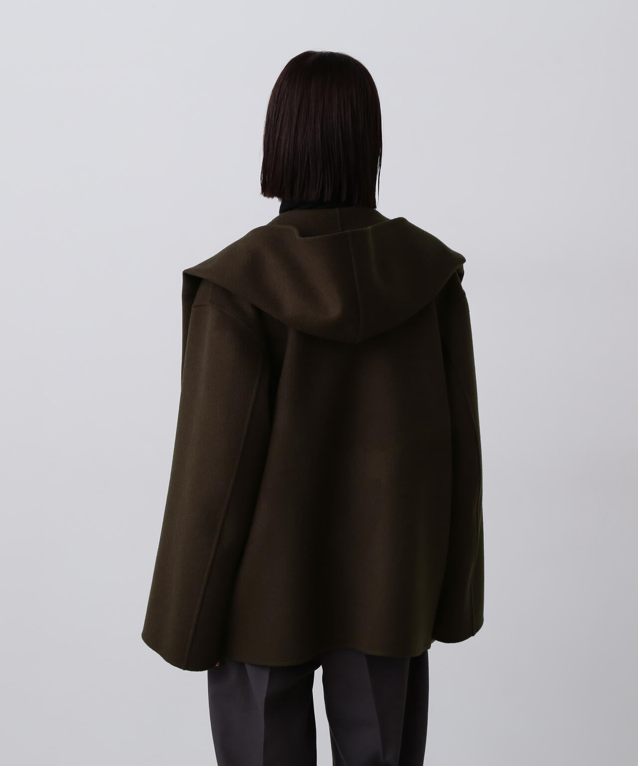 YLÈVE / SUPER 100`S WOOL DOUBLE CLOTH HOODED COAT | YLÈVE