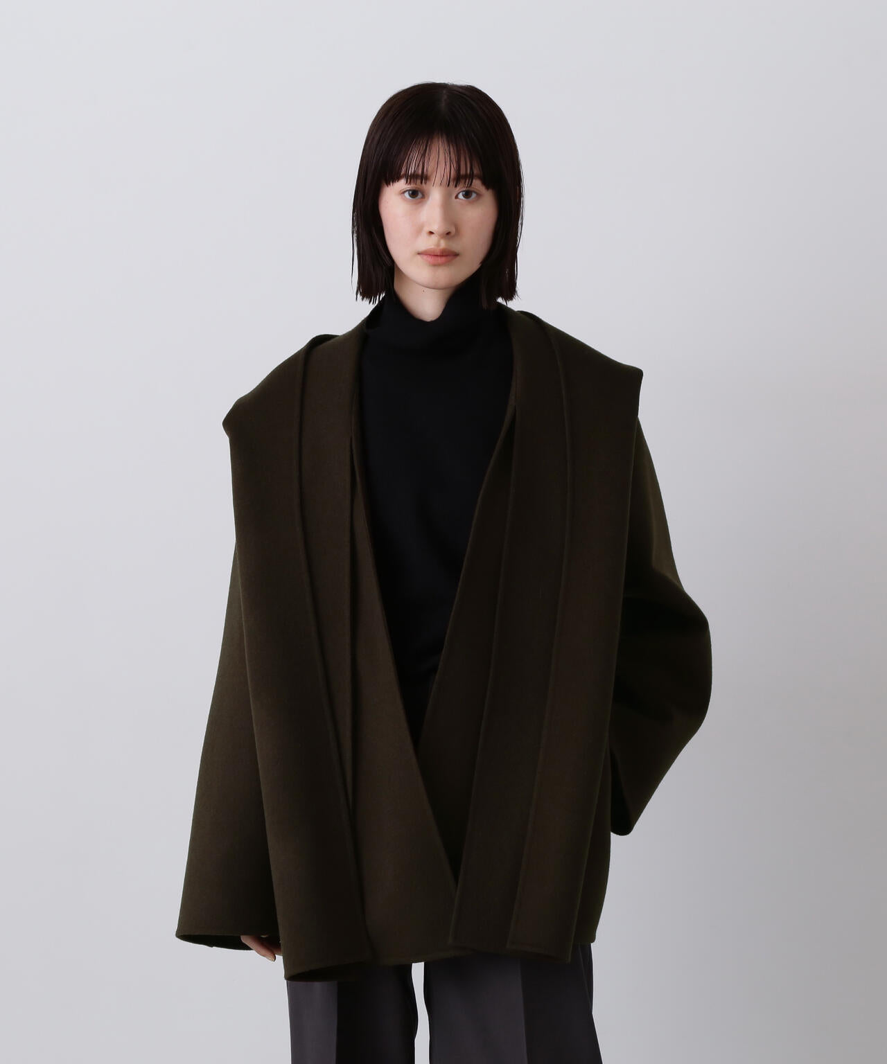 YLÈVE / SUPER 100`S WOOL DOUBLE CLOTH HOODED COAT | YLÈVE
