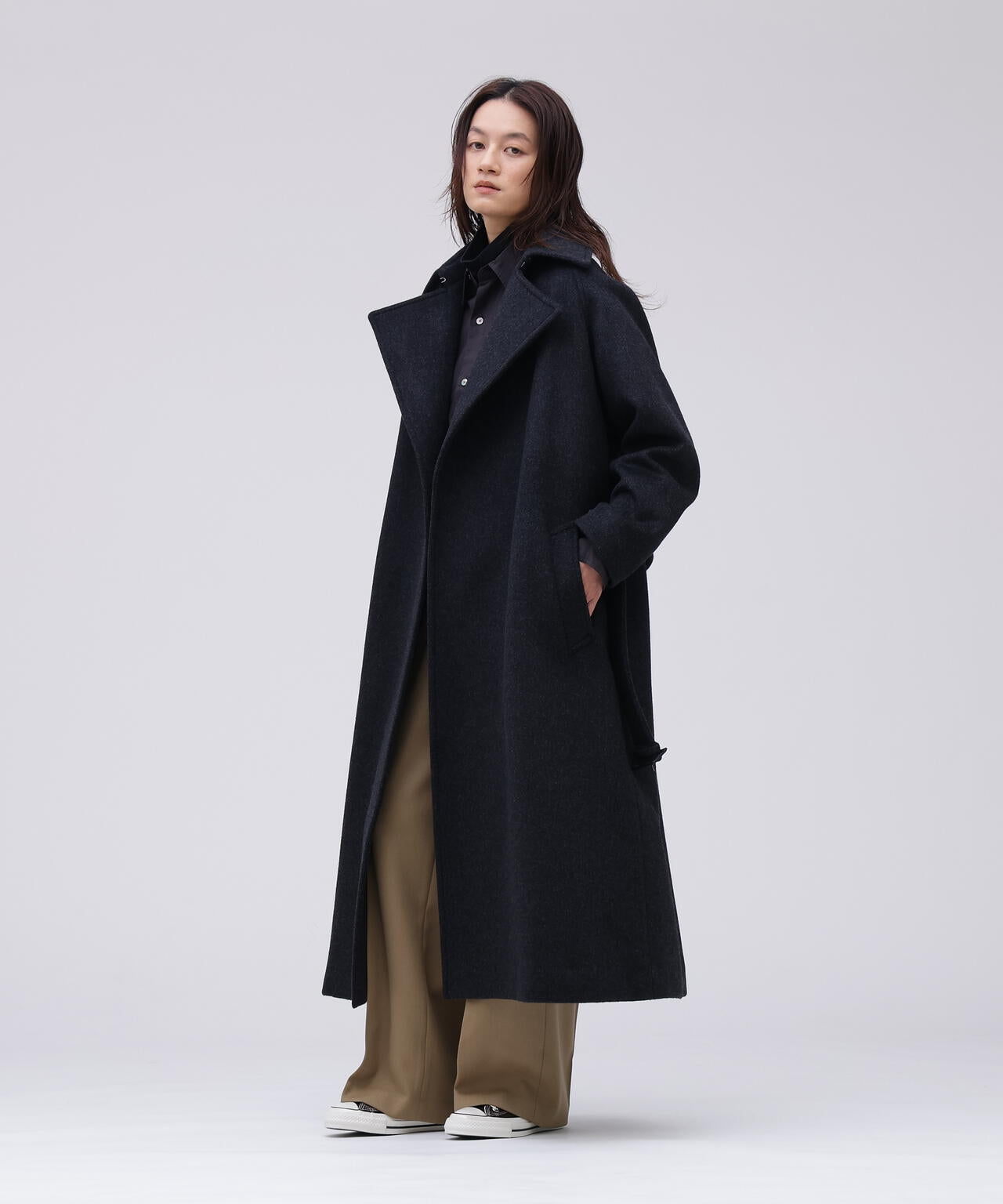 YLEVE / SUPER120'S WOOL SHARM BEAVER COAT