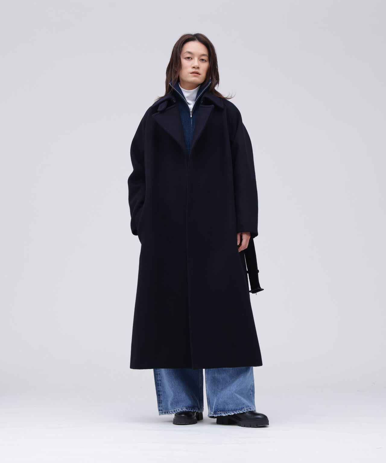 [限定]YLÈVE / SUPER120'S WOOL SHARM BEAVER COAT