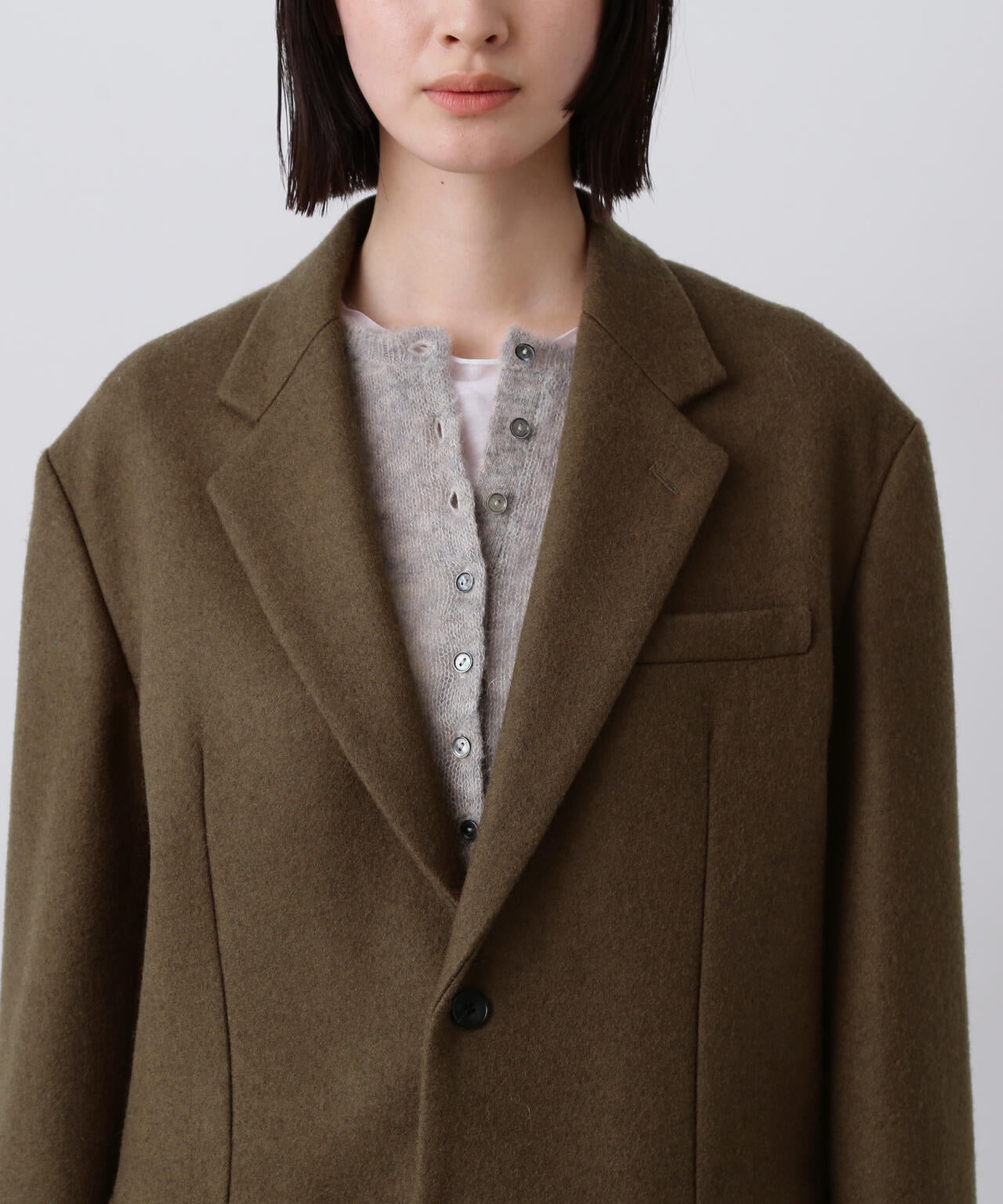 YLEVE / NON MULESING WOOL OVERDYE MELTON JACKET | YLÈVE（イレーヴ