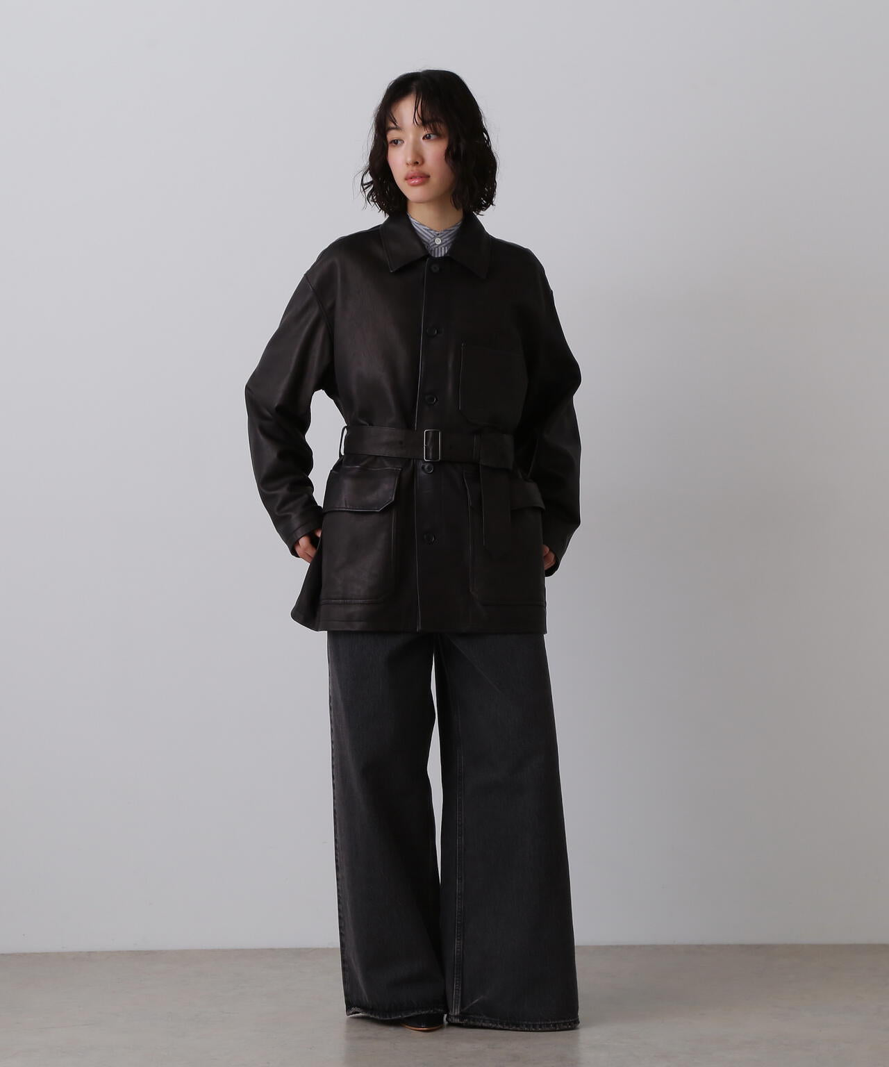 YLÈVE / SHEEP LEATHER COVERALL JACKET | YLÈVE（イレーヴ） ｜【公式