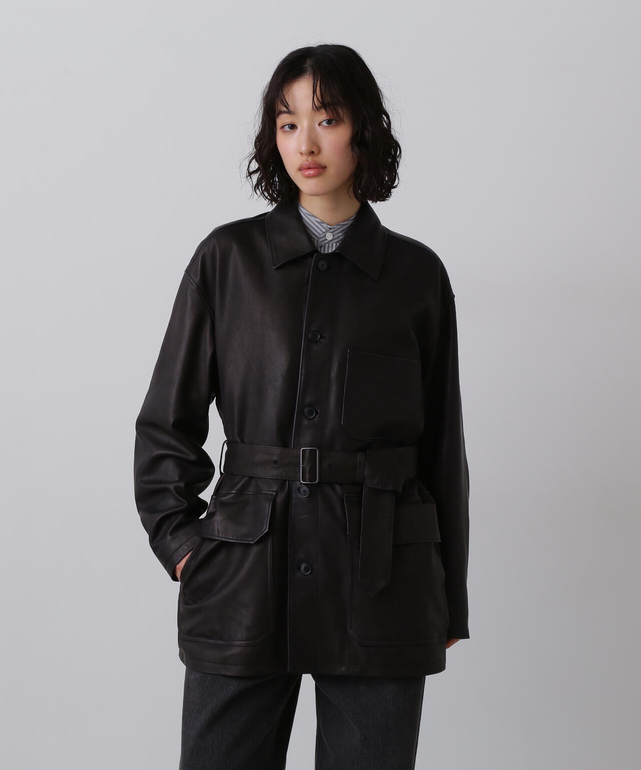 YLÈVE / SHEEP LEATHER COVERALL JACKET | YLÈVE（イレーヴ） ｜【公式