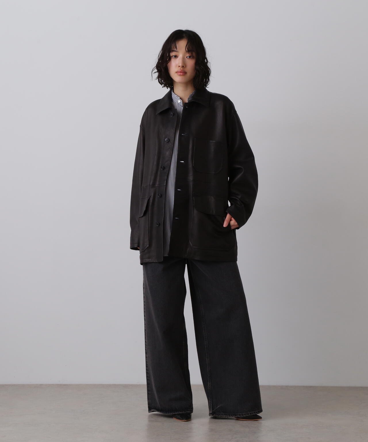 YLÈVE / SHEEP LEATHER COVERALL JACKET | YLÈVE（イレーヴ） ｜【公式