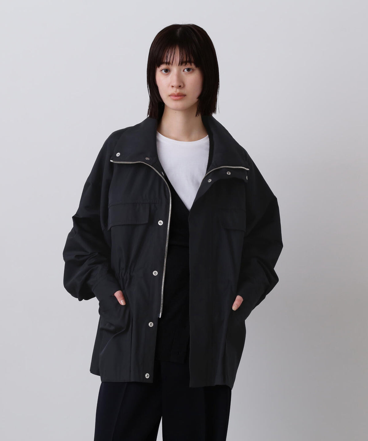 YLEVE / HIGH COUNT DOUBLE TWILL POLYESTER BLOUSON | YLÈVE 