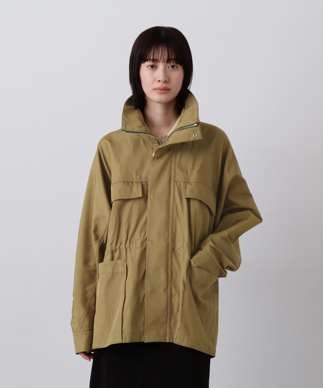 YLÈVE / HIGH COUNT DOUBLE TWILL POLYESTER BLOUSON