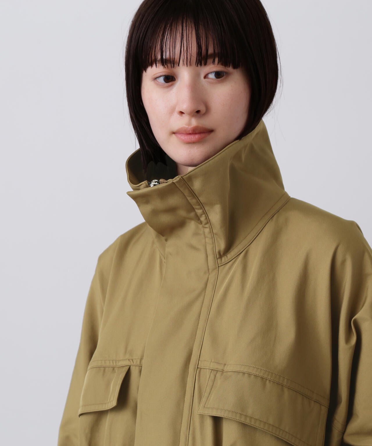 YLÈVE / HIGH COUNT DOUBLE TWILL POLYESTER BLOUSON