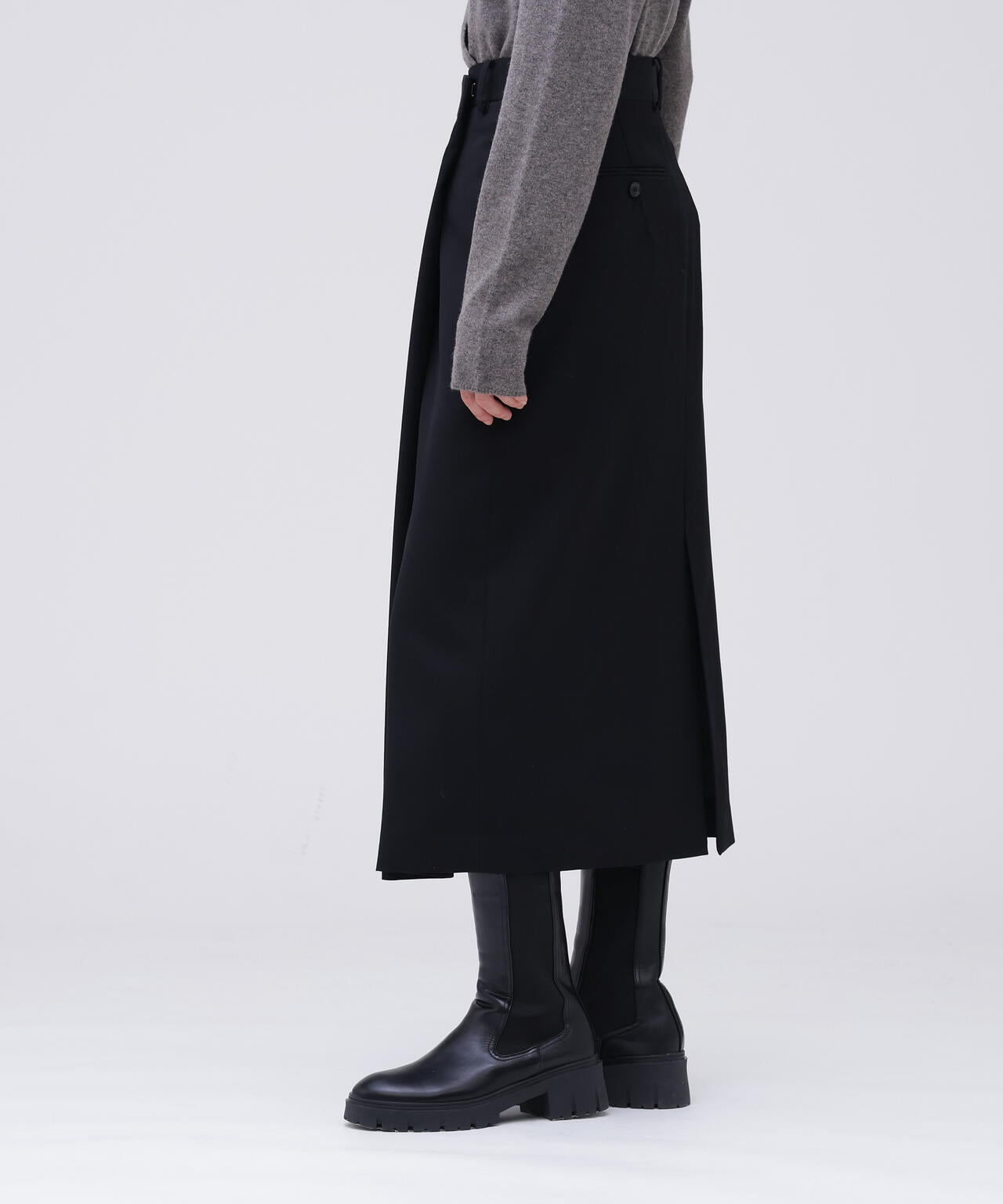 YLEVE ラップロングスカート　サイズ0 YLEVE / MERINO WOOL TWILL WRAP SKIRT | YLÈVE（イレーヴ） ｜【公式