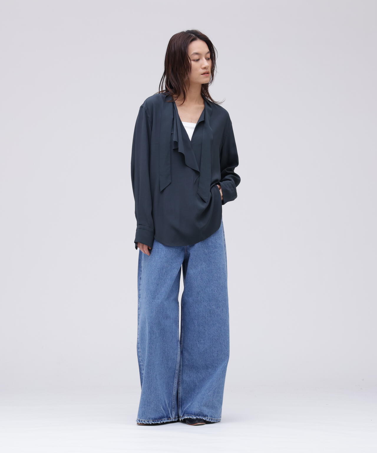 YLÈVE / 13.5oz DENIM HIGH WAIST WIDE