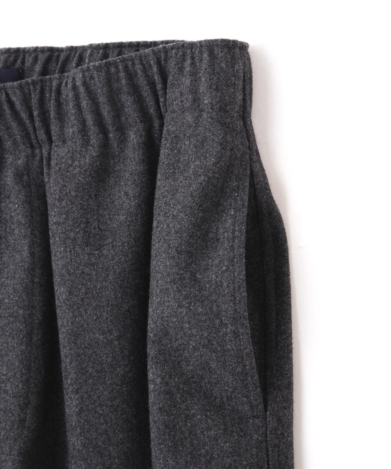 YLEVE / SUPER120's WOOL FLANNEL EASY TROUSERS