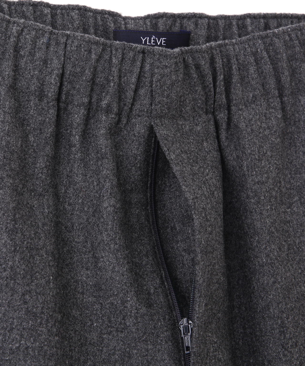 YLEVE / SUPER120's WOOL FLANNEL EASY TROUSERS