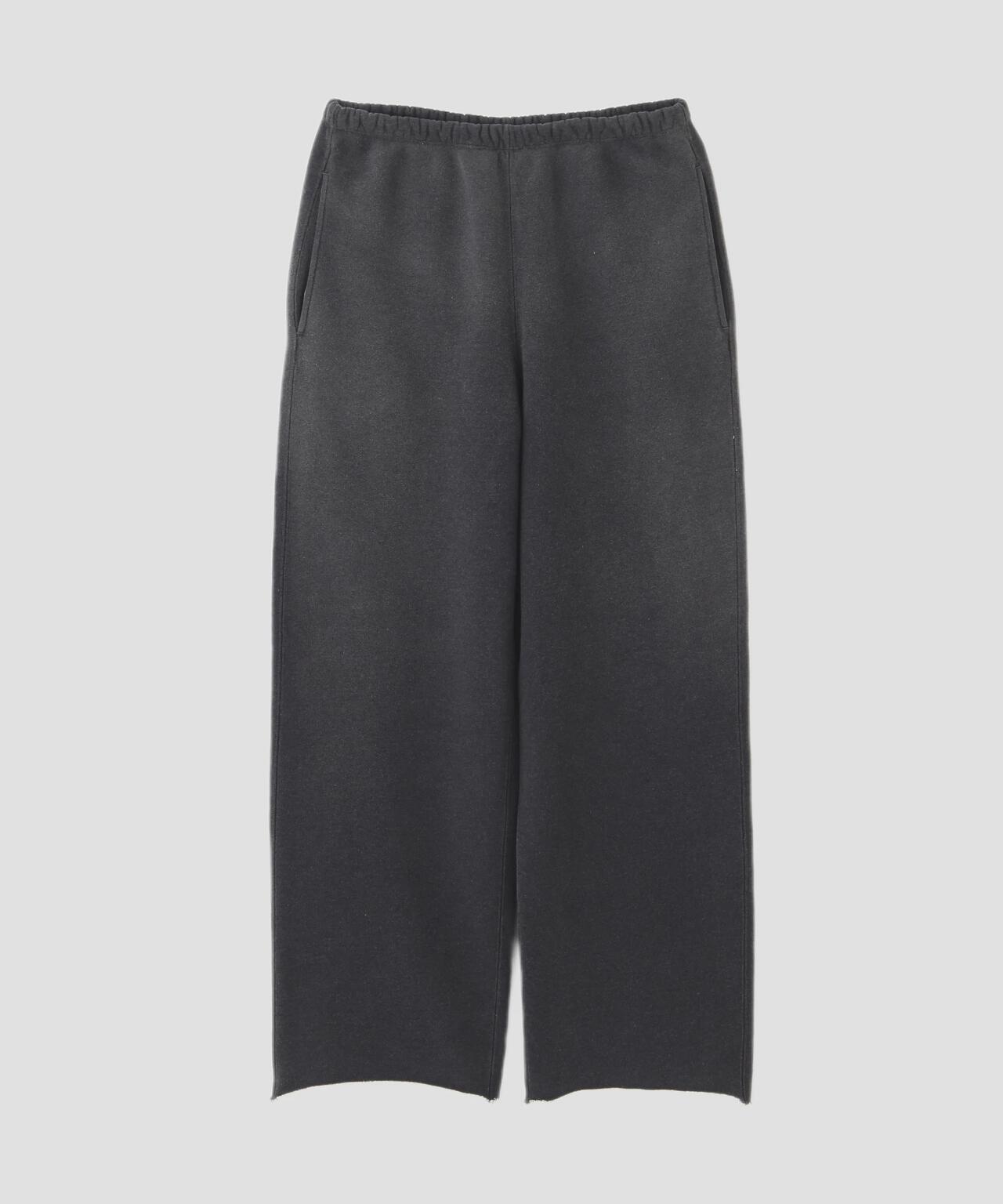 YLÈVE / HEAVY WEIGHT FLEECE BLEACH CUT OFF TROUSERS